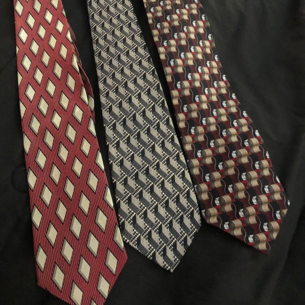 Set of 3 - Men’s Extra Long Silk Ties - Picture 3 of 11